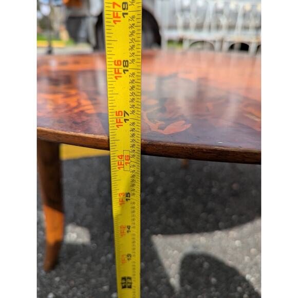 Buchschmid & Gretaux Inlay Inlaid Marquetry 3 pc. Coffee table and 2 End Tables - Picture 5 of 16